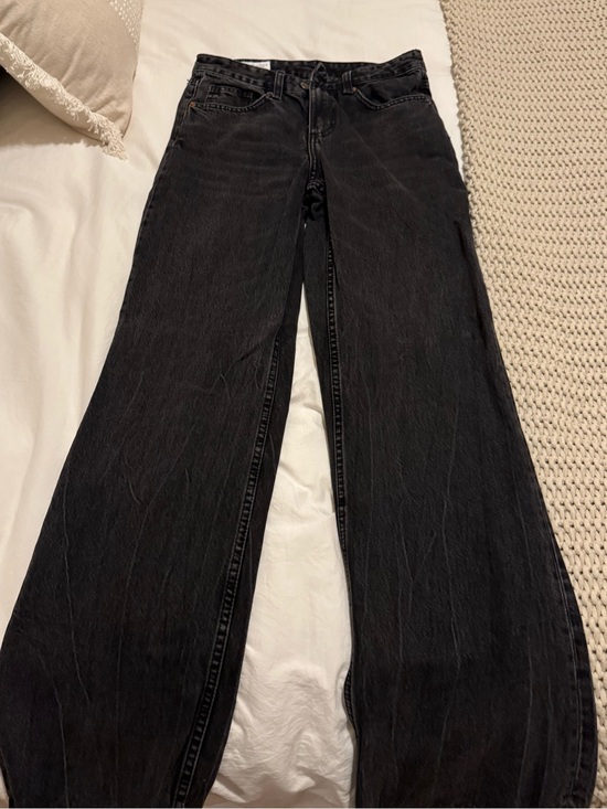 Zara Denim - Zara Black Wide Leg mid Rise Jeans